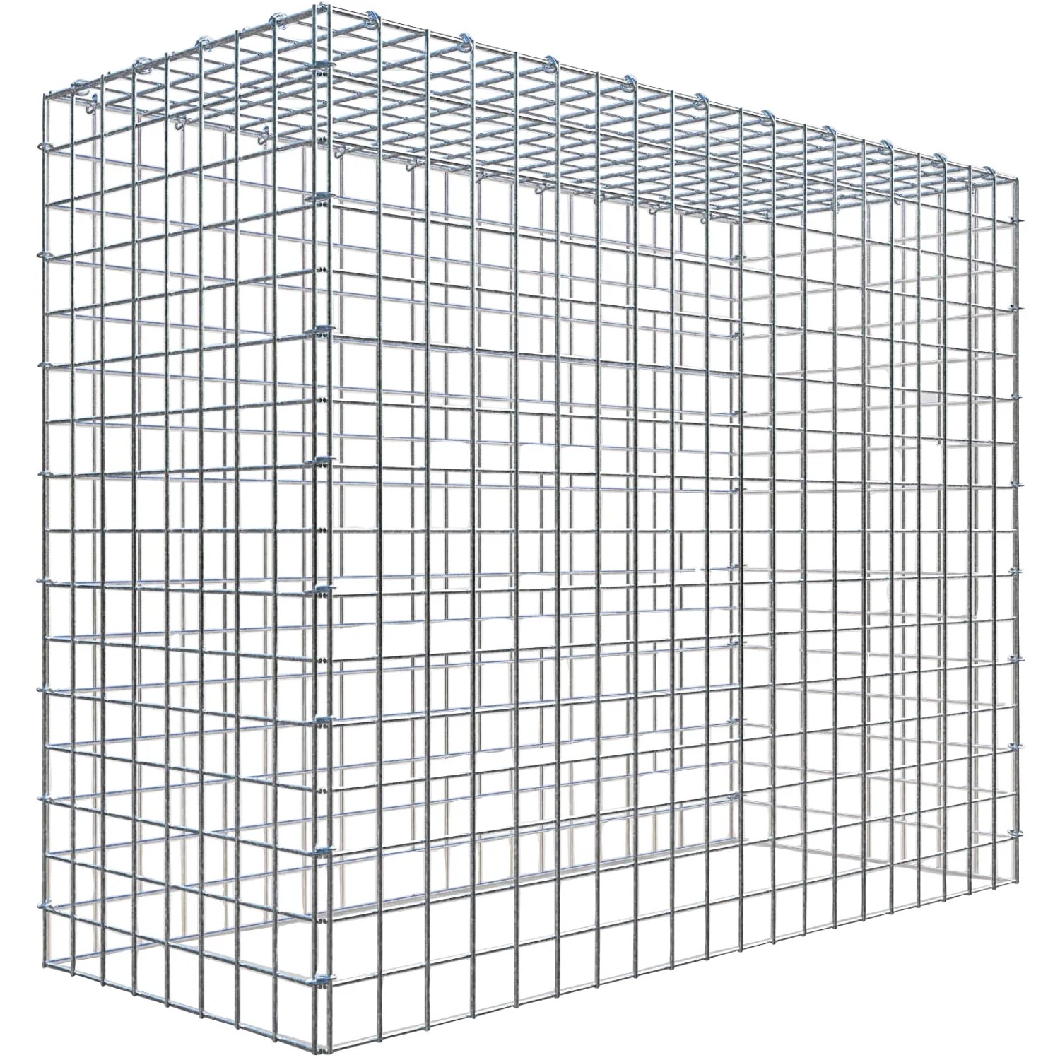 Gabiona C-Ring-Gabione-Anbaukorb Typ 3 80 x 100 x 40 cm Maschenw 5 x 5 cm