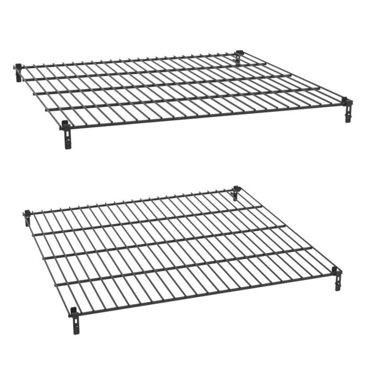 Vitavia Gewächshauszubehör Regalset f. Anlehnhaus 900 und 1300 Schwarz 2er-Set