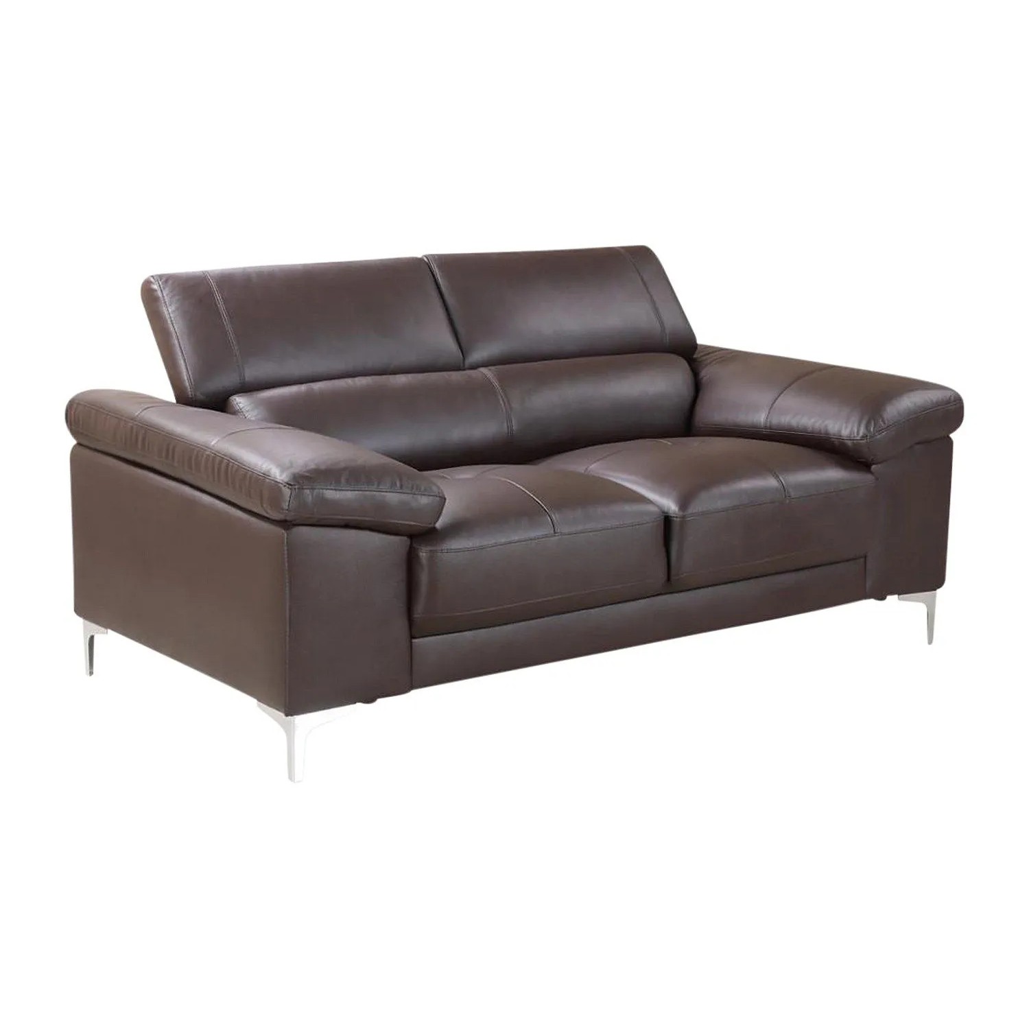 Vente-unique Sofa Ohne Schlafmöglichkeit Solange Schokoladenbraun 176 cm