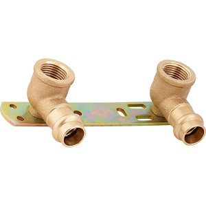 Press-Montageeinheit aus Rotguss, 15 mm x 18,6 mm (Rp 1/2), für Kupferrohre.