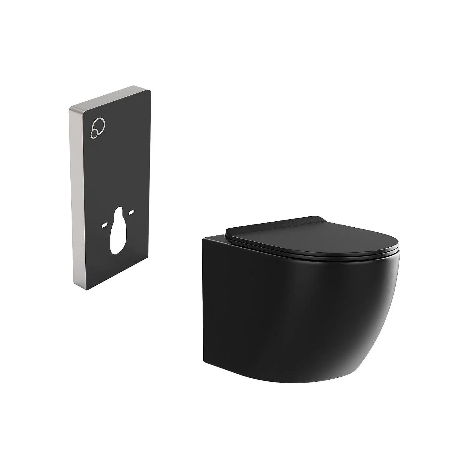 Vente-unique Hänge Wc Javoine Schwarz 36 cm