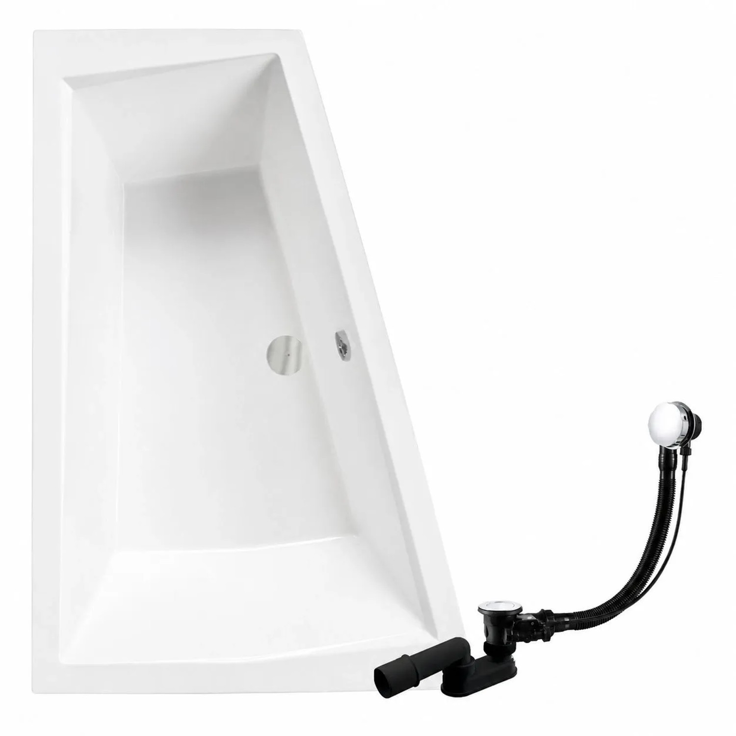 KOLMAN Badewanne Eckwanne 180 x 125 Cm Links Inkl. Ablauf Und Füße