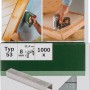 Bosch Feindrahtklammern Typ 53, 8 mm, 1000 Stück, geeignet für Stoffe und Teppiche.