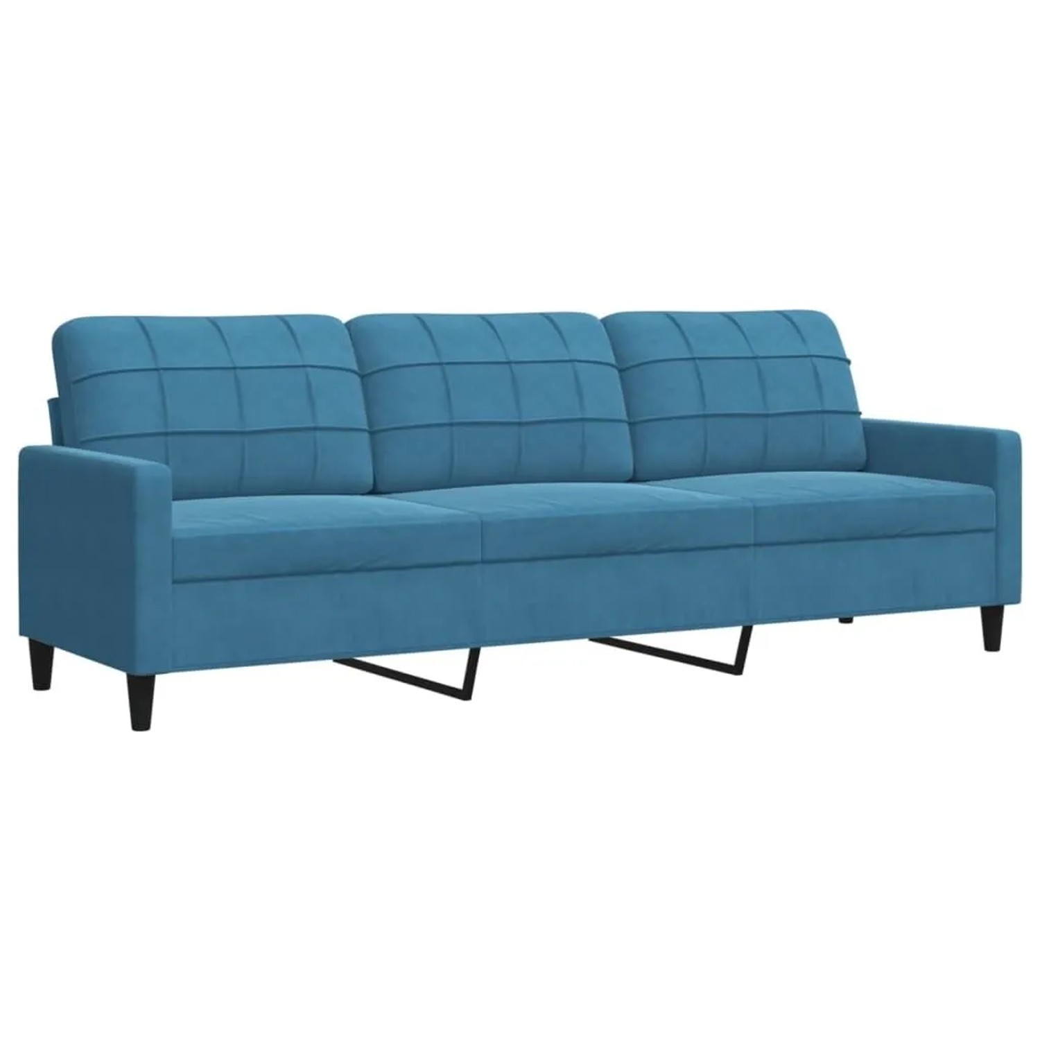 vidaXL 3-Sitzer-Sofa Blau 210 cm Samt 4007653 günstig online kaufen