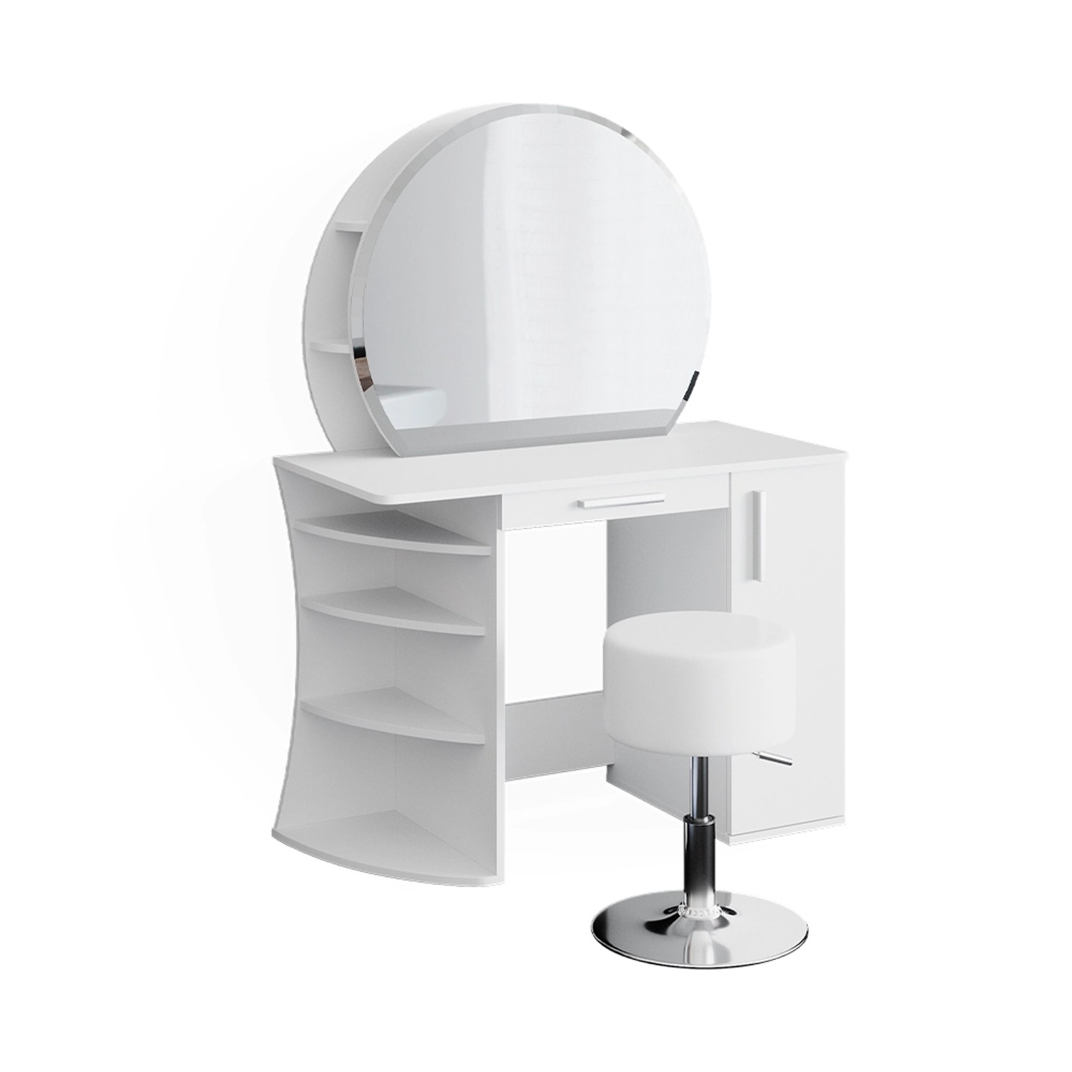 Vicco Schminktisch Almina Weiß 100 cm mit Hocker günstig online kaufen