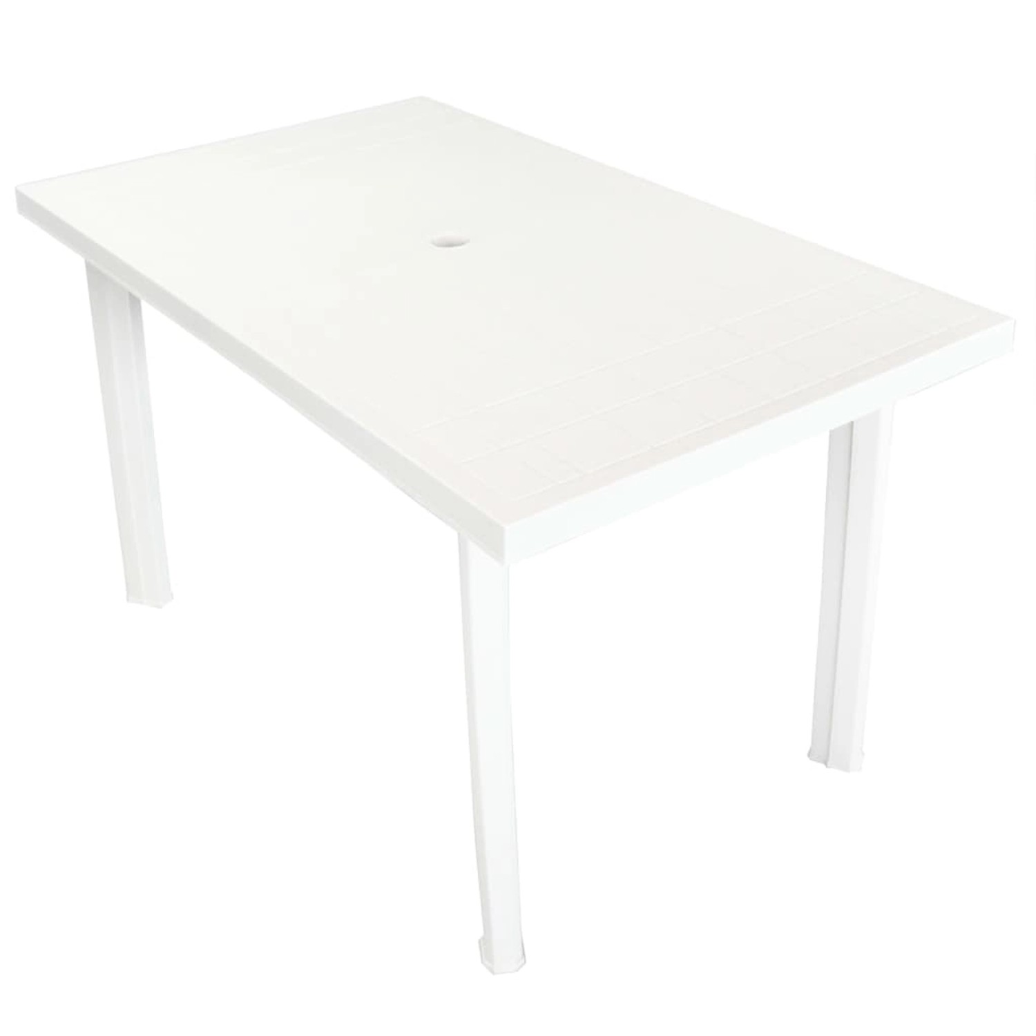 vidaXL Gartentisch Weiß 126 x 76 x 72 cm Kunststoff 43597 günstig online kaufen