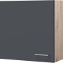 Flex-Well Oberschrank Morena, 60 cm, Basaltgrau/San Remo Eiche, Küchen-Hängeschrank mit Tür und Griff.