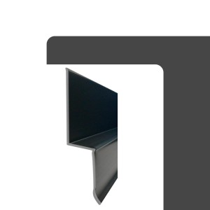 Daprona Noppenbahnprofil 1m x 13,8mm PVC Schwarz Wandanschlussleiste