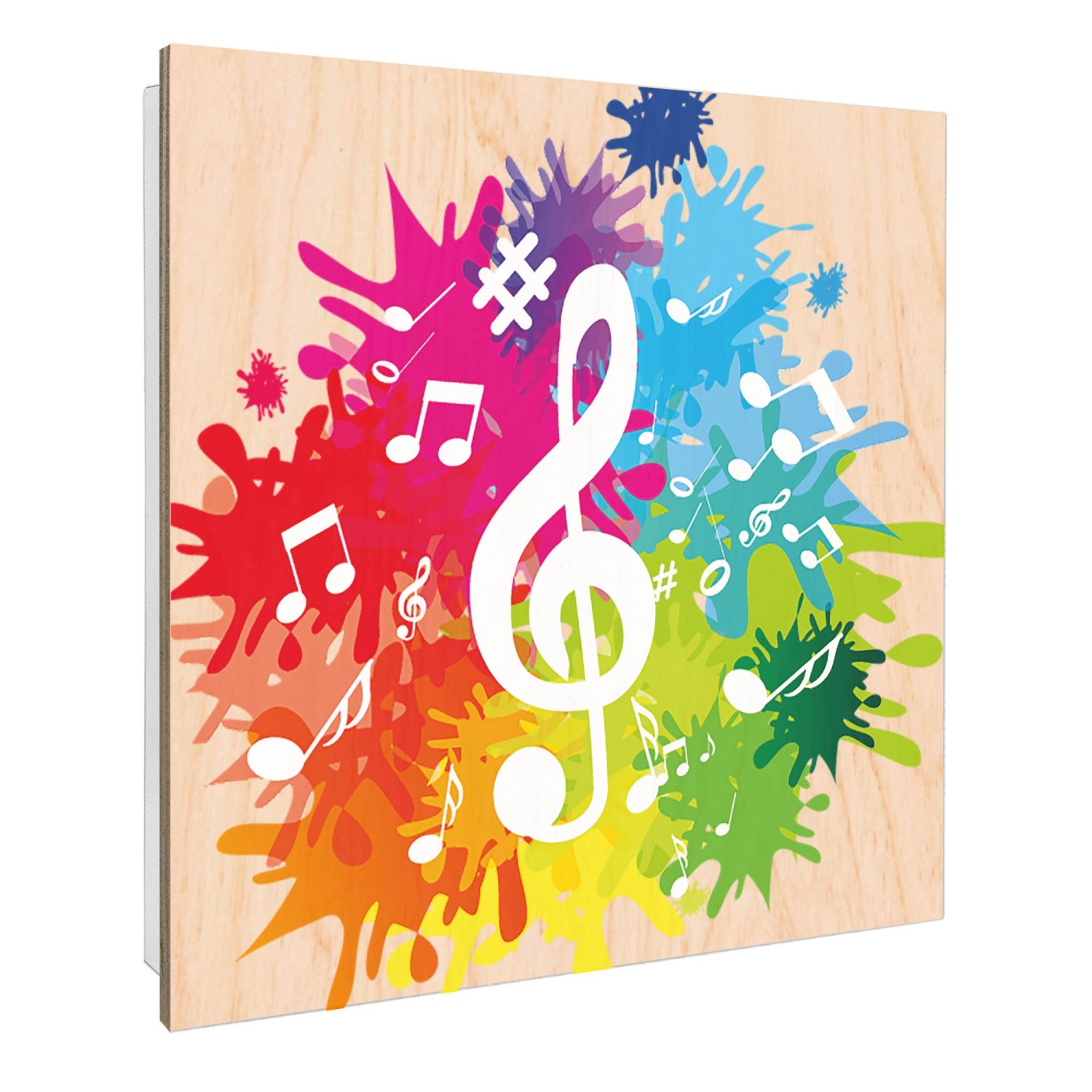 Banjado Großer Schlüsselbox Holz 30x30cm Weiß Scharnier Rechts 50 Haken Sch günstig online kaufen