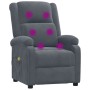 vidaXL Massagesessel Elektrisch Dunkelgrau Samt 3098405_8