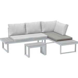 Graues Sitzkissen 100x140x70 cm für OBI Lipson Corner-Lounge. Bequemes Kissen für Gartenmöbel.