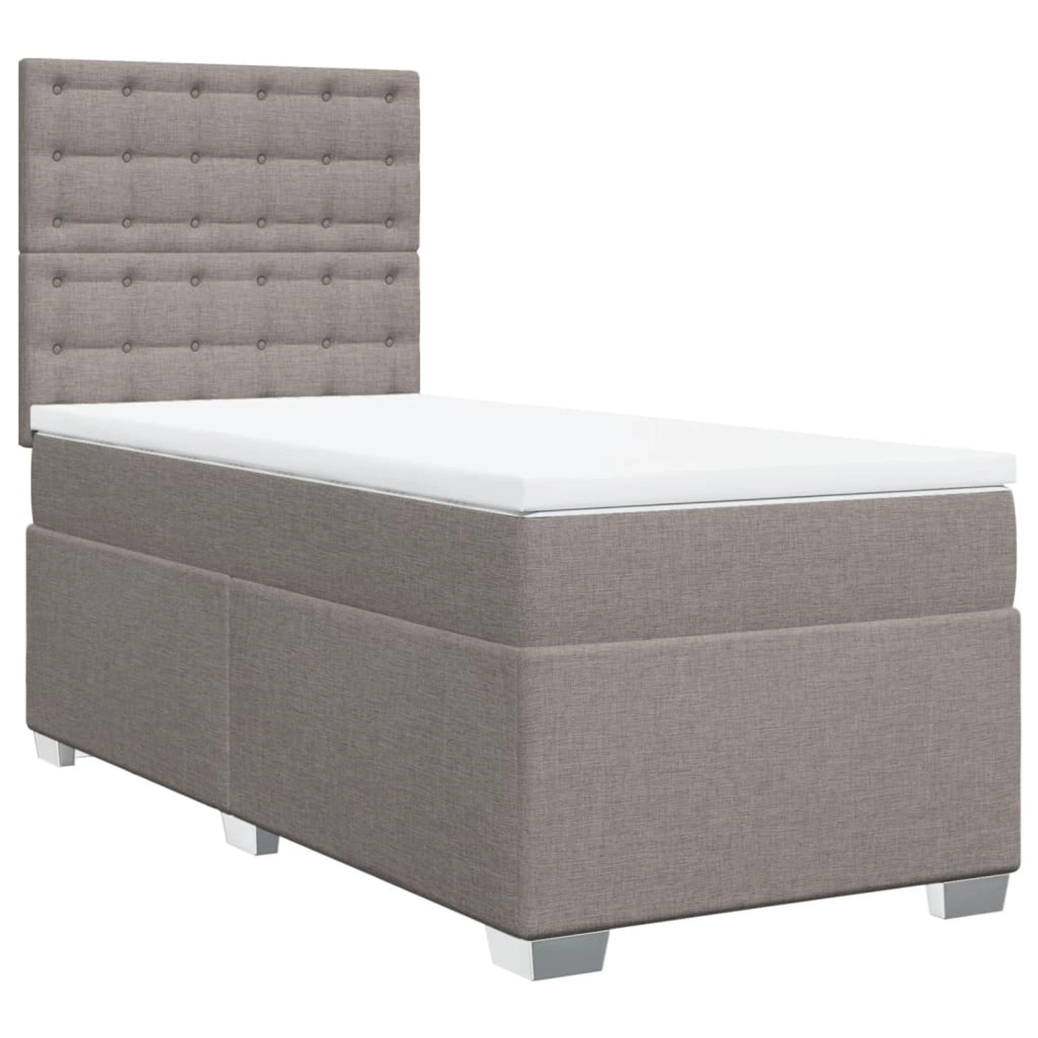 vidaXL Boxspringbett mit Matratze Taupe 90x190 cm Stoff2105596 günstig online kaufen