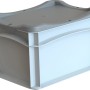 Graue Eurobox-System Box (20x15x12 cm) mit Deckel. Aufbewahrungsbox für Ordnung.