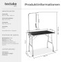 Tectake Trimmtisch mit Galgen, höhenverstellbar, klappbar, schwarz-grau, für Hundefellpflege.