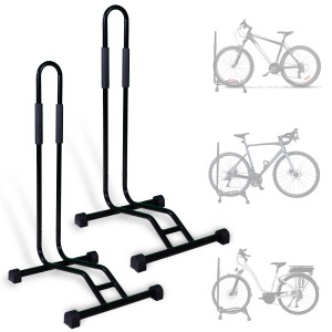 CCLIFE Fahrradständer Boden, 2er Set für 29 Zoll Fahrräder bis 65 mm Reifenbreite.