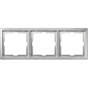 Merten Artec Rahmen 3-fach in Aluminium für Schalter und Steckdosen.