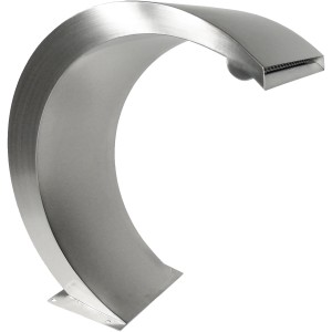 Ubbink Mamba LED Wasserfall aus Edelstahl für Teich & Pool mit blauer LED-Beleuchtung.