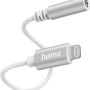 Weißer Hama Aux-Adapter Lightning auf 3,5mm Klinke für Handy-Zubehör.