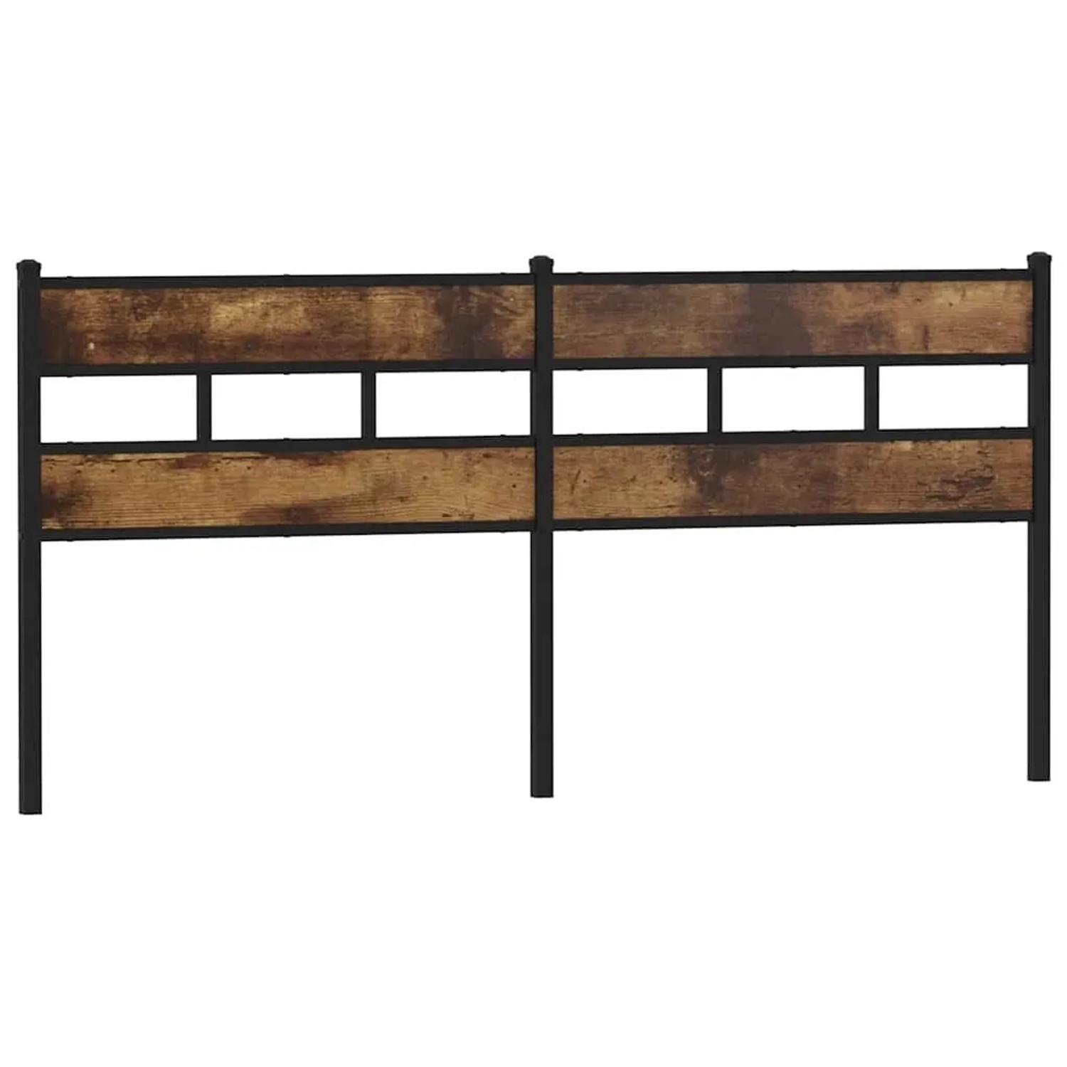 vidaXL Ersatz-Kopfteil Räuchereiche 193 cm Eisen und Holzwerkstoff 4017090