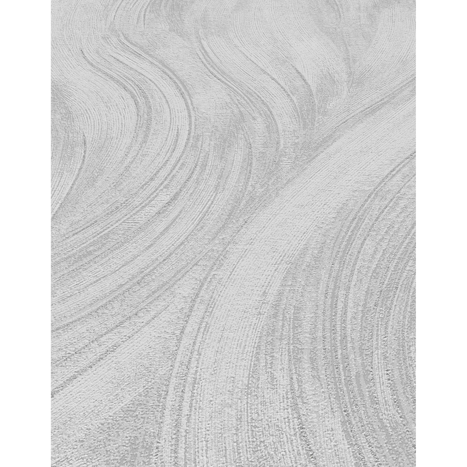 Helle, graue Vliestapete mit modernem Wellendesign von Erismann, Kollektion Opus Piano.