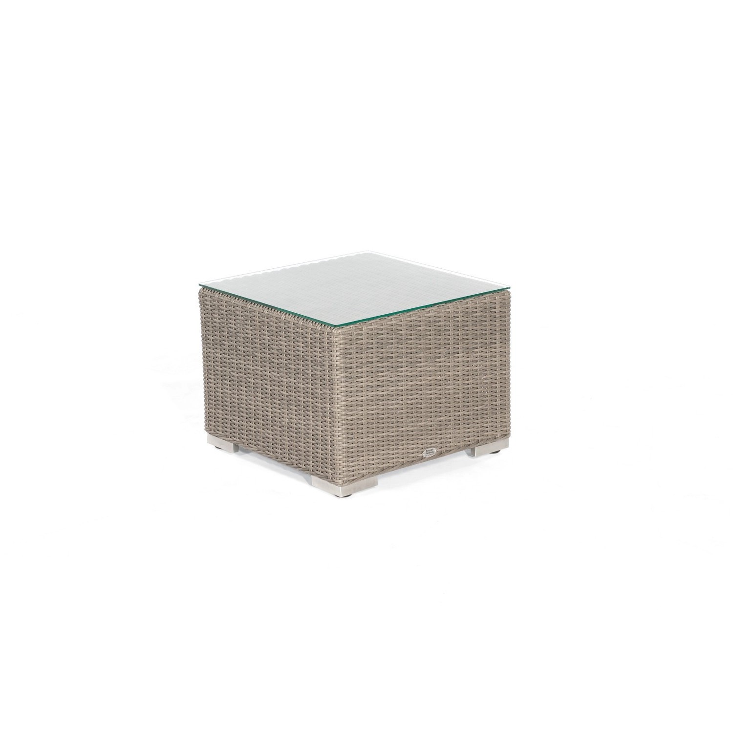 Natur24 Lounge-Beistelltisch Residence Polyrattan Stone-Grey Stuhl günstig online kaufen