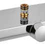 baliv Überkopfbrause-Set KBS-22.100, verchromte Thermostat-Duscharmatur mit Bedienelementen.