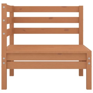 vidaXL Garten Ecksofa (2 Stk.) aus Kiefer Massivholz, honigbraun.