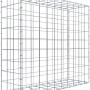 Leere Gabiona C-Ring-Gabione, 90x100x30 cm, Maschenweite 10x10 cm, aus verzinktem Drahtgitter.