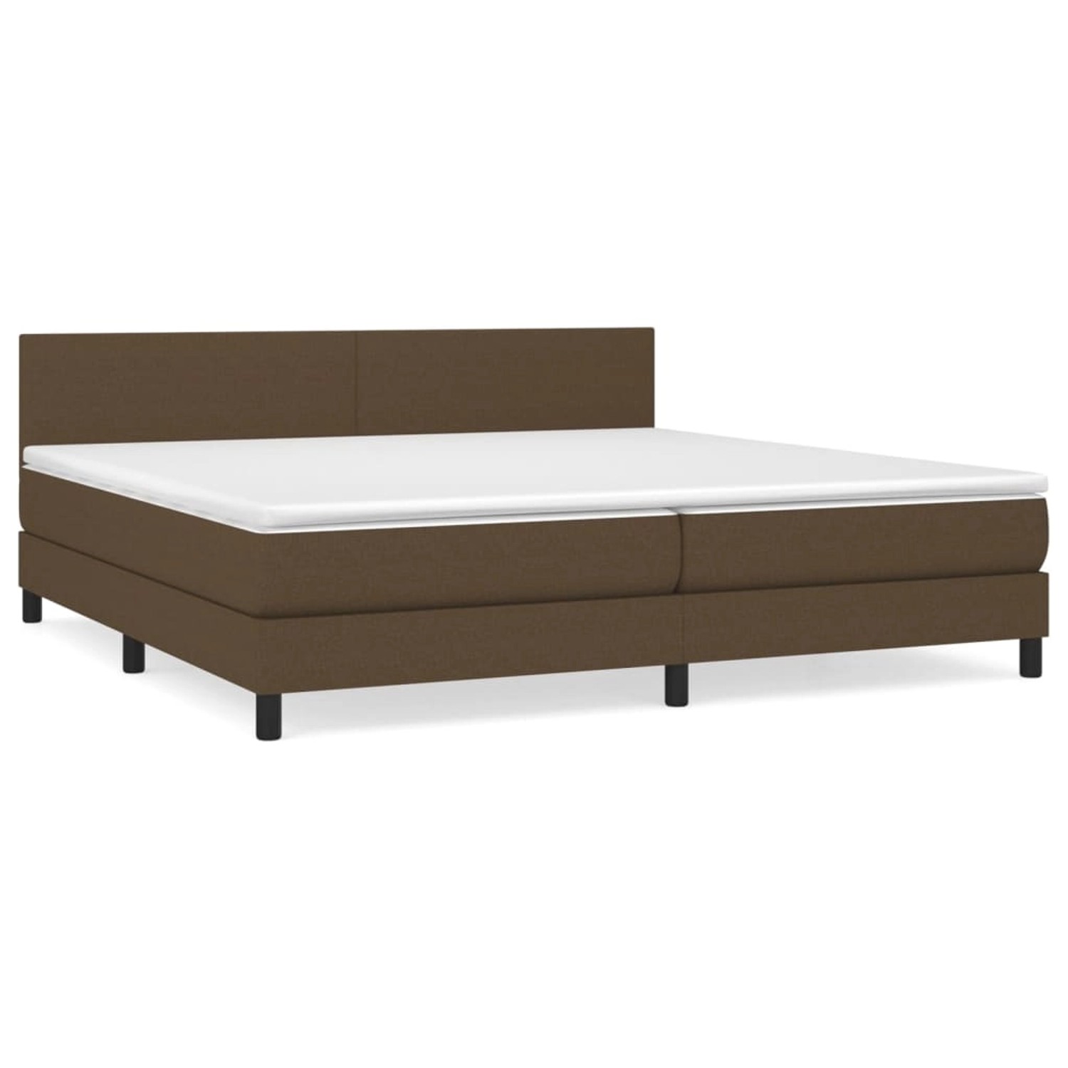 vidaXL Boxspringbett mit Matratze Dunkelbraun 200x200 cm Stoff1373098 günstig online kaufen