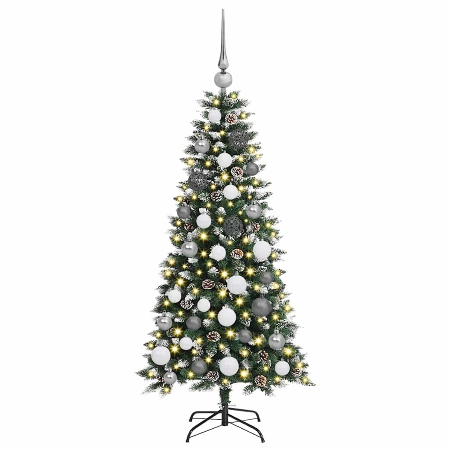 vidaXL Künstlicher Weihnachtsbaum mit 150 LEDs Grün 55 x 55 x 120 cm 3395795