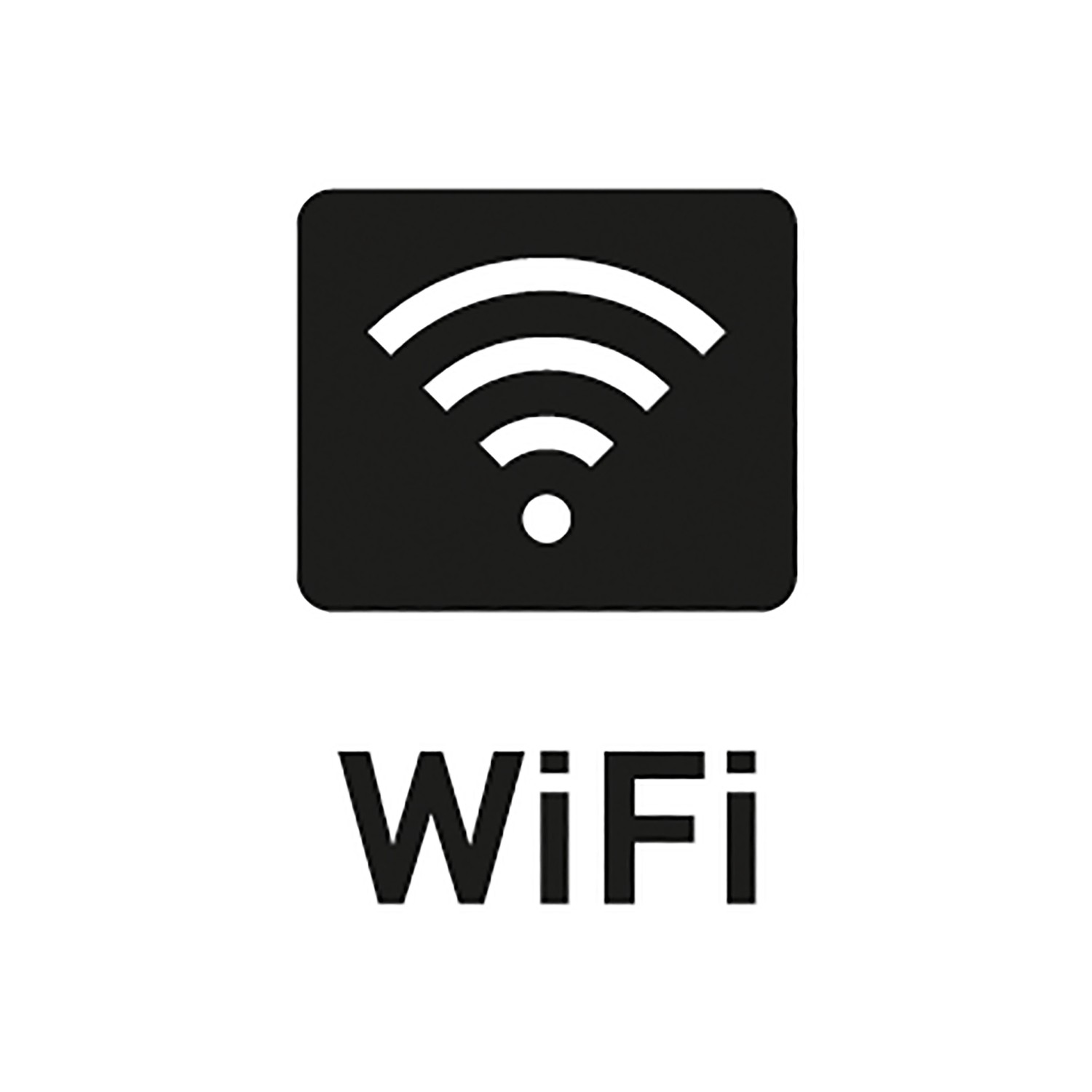 Signum Safety Signs Aufkleber WiFi-Zeichen 12,4 cm x 5,8 cm Schwarz