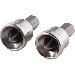 Wolfcraft Bit-Set, 2-tlg., PH2 mit Tiefenanschlag für sicheres Verschrauben.