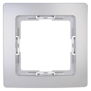 Kopp Abdeckrahmen Paris, 1-fach, Silber, für Schalter und Steckdosen