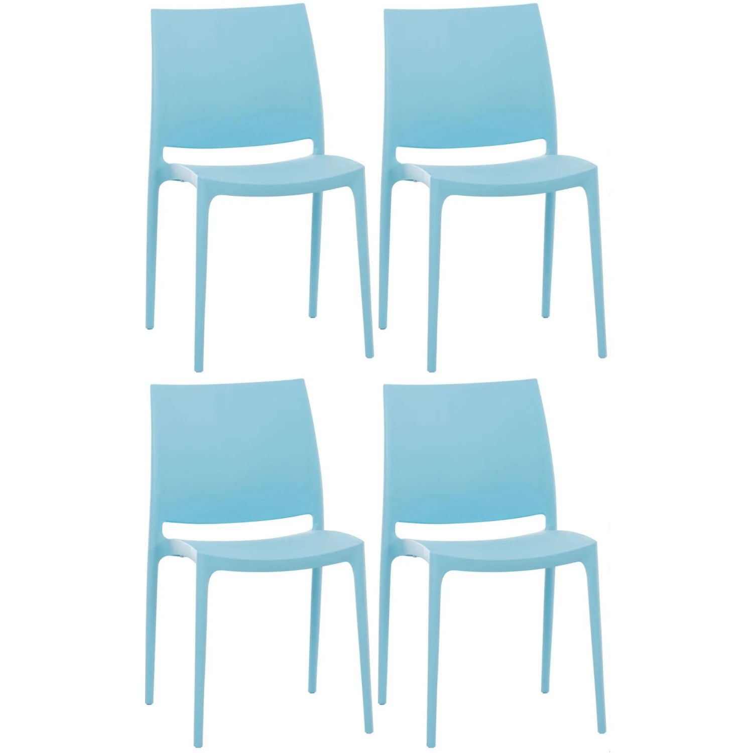 CLP 4er Set Stühle Maya Hellblau