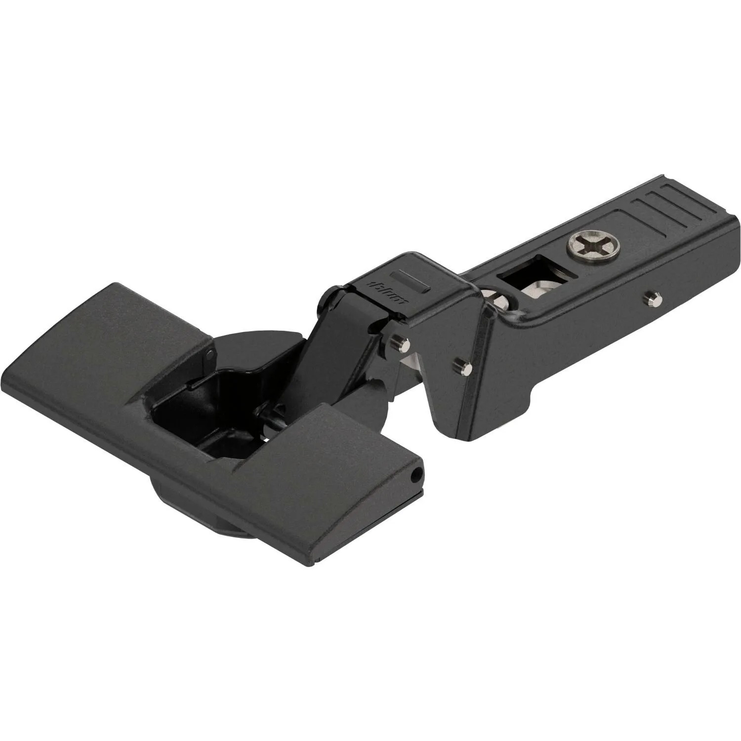 Blum Profiltürscharnier Clip Top 95 Grad 9,5mm Gekröpft ohne Feder Onyx Schwarz Inserta