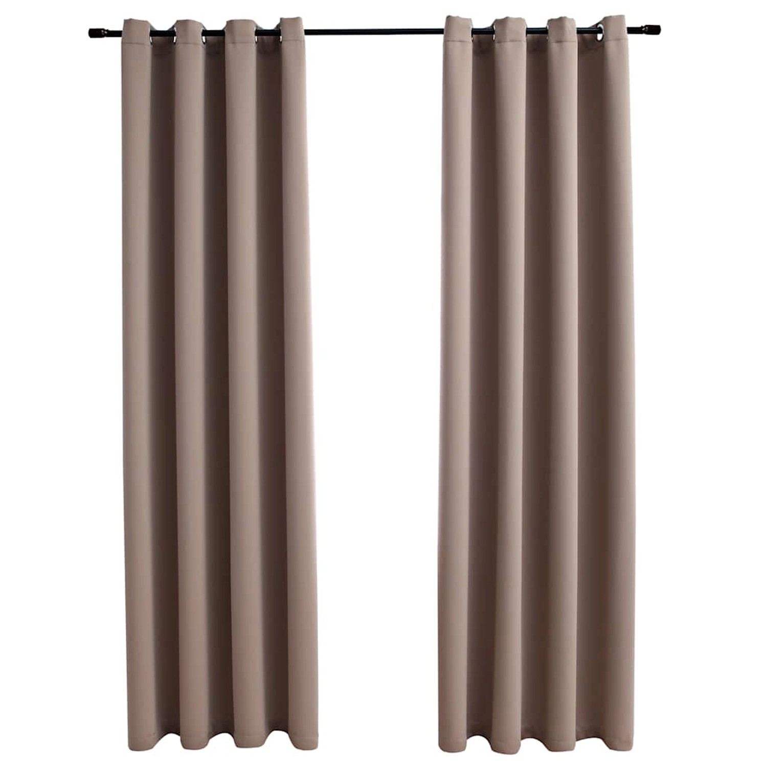 vidaXL Verdunkelungsvorhänge mit Metallösen 2 Stk Taupe 140x225cm 134435 günstig online kaufen