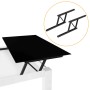 Emuca Satz Couchtisch Hebemechanismus-Set Ermöglicht das Anheben des Tisches um 135 mm Stahl Schwarz Lackiert_4
