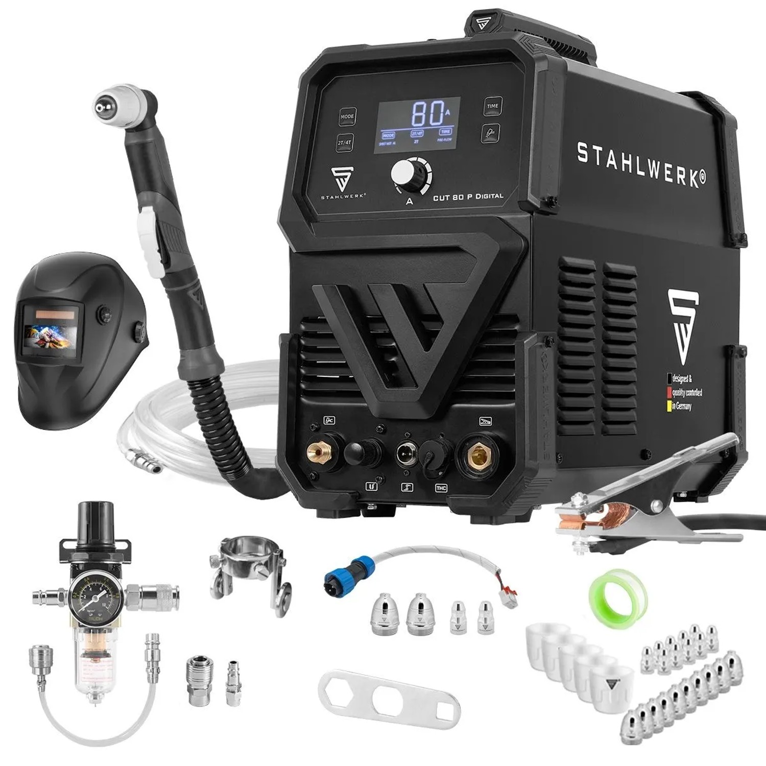 STAHLWERK Plasmaschneider CUT 80 P Digital Vollausstattung 25 mm Schneidleistung