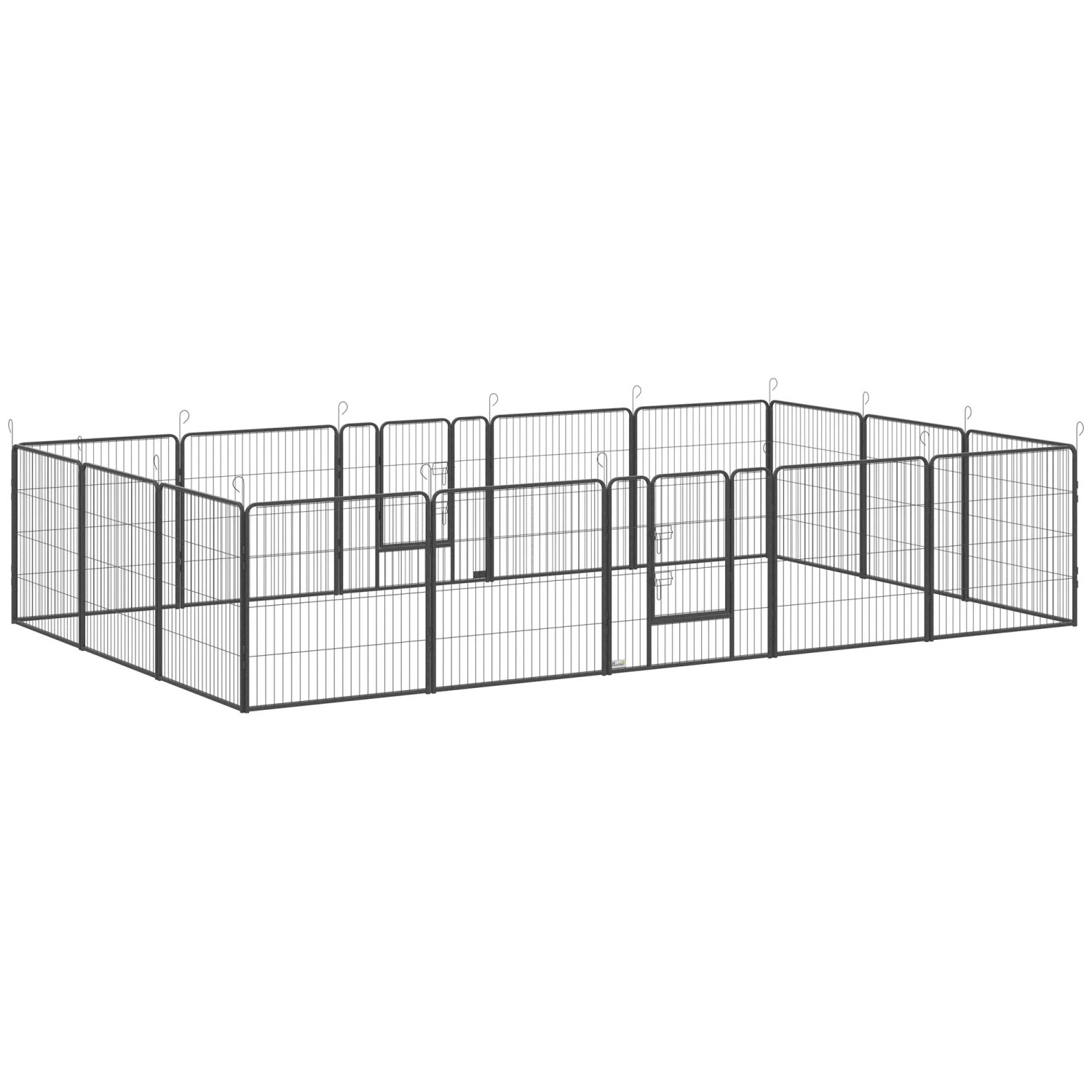 PawHut Welpenauslauf Stahl 320 x 320 x 80cm