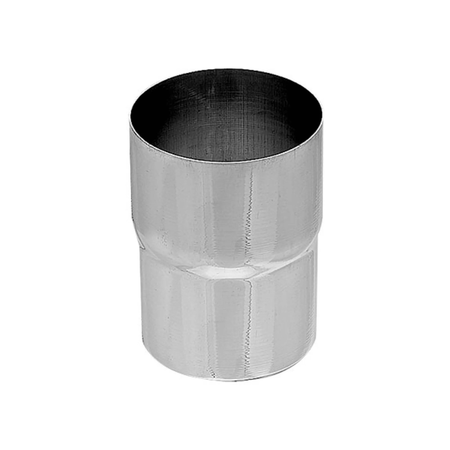 Zambelli Fallrohrverbinder DN 100 aus verzinktem Stahl, silber, für Dachentwässerung.
