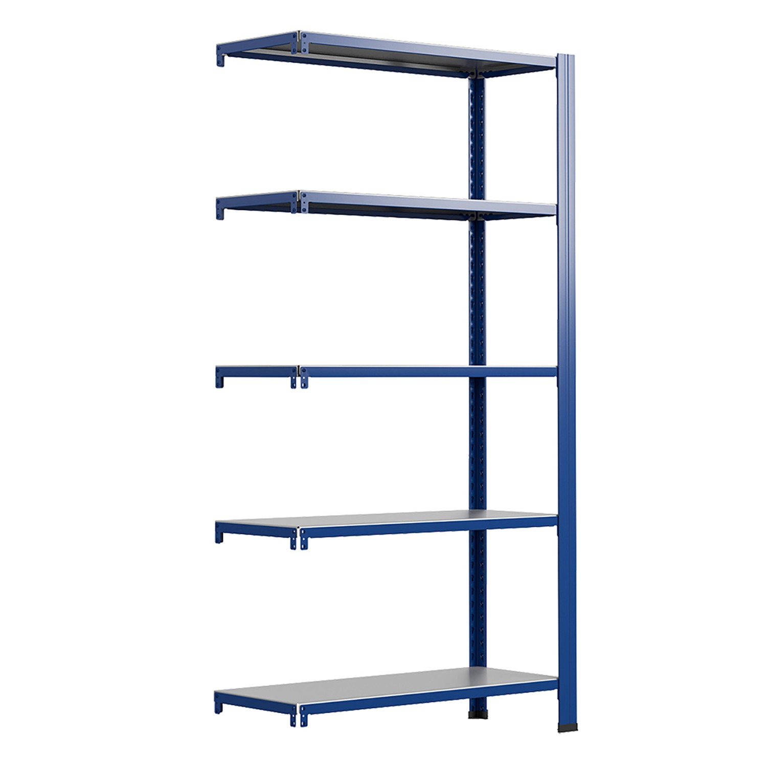 Ar Shelving T Profile Zusatzmodul Blau & Verzinkt 250x80x30 cm 5 Böden 180 kg