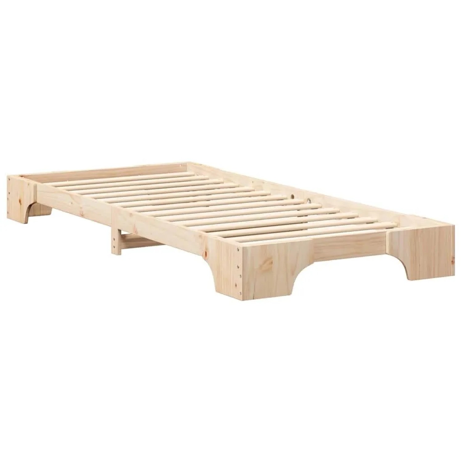 vidaXL Bettrahmen Braun 90 x 220 cm Massives Kiefernholz 872914