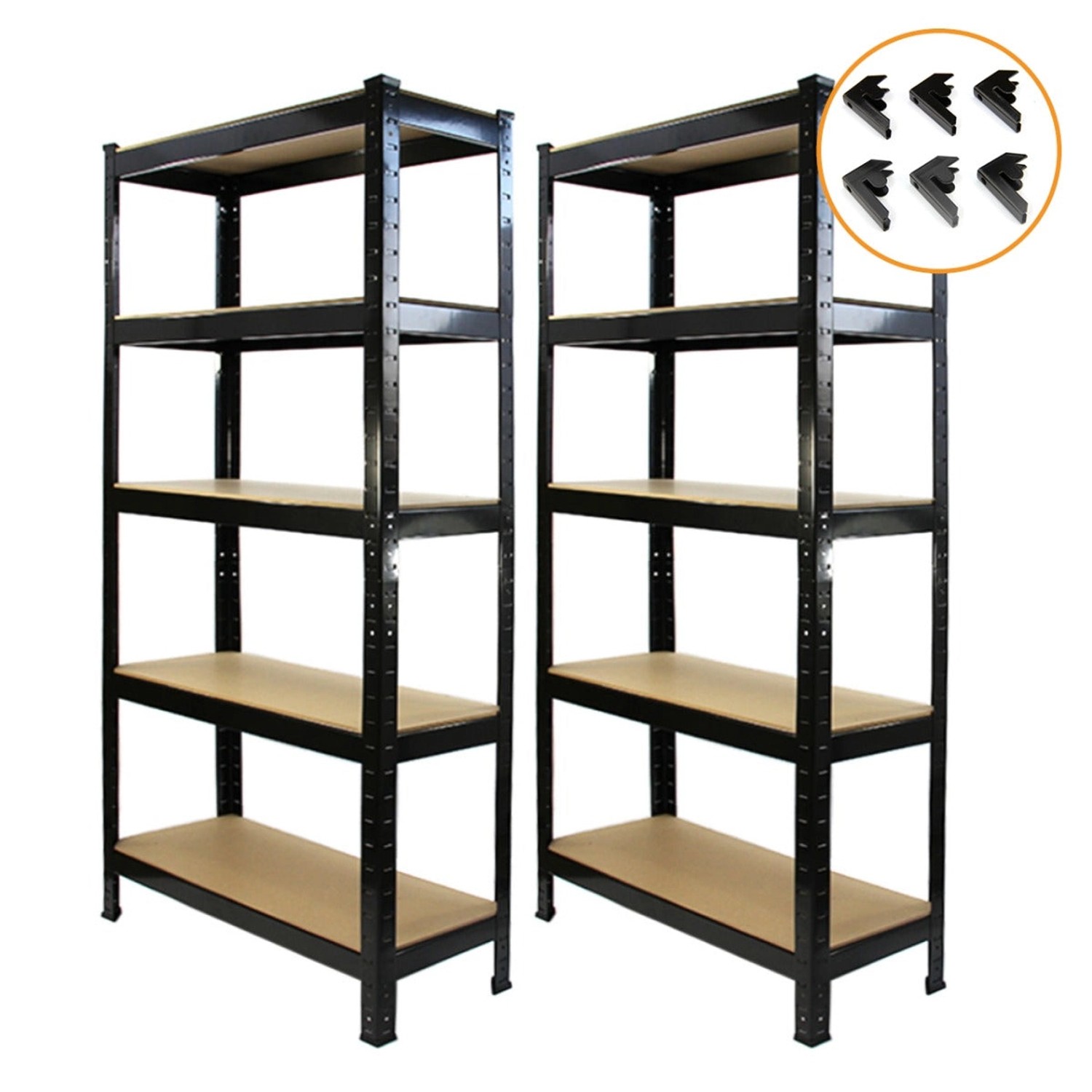 Monstershop 2 x T-RAX Lagerregal 75cm x 150cm x 30cm Schwarz mit Gratis Ver günstig online kaufen