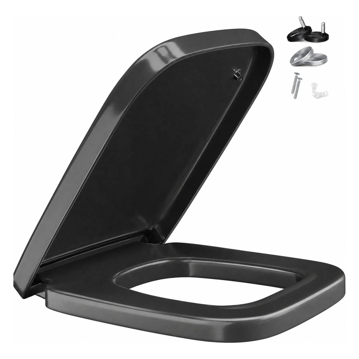KESSER WC-Sitz E-Form mit Absenkautomatik und Softclose Schwarz