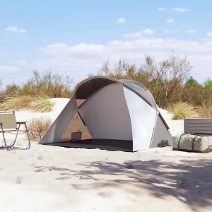 vidaXL Strandzelt 2 Personen Grau Pop-Up Wasserdicht 4004160