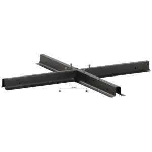 Siena Garden Stahlkreuz für Schirme, pulverbeschichtet, zur Beschwerung mit Granitplatten (nicht enthalten).