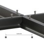 Siena Garden Stahlkreuz für Schirme, pulverbeschichtet, zur Beschwerung mit Granitplatten (nicht enthalten).