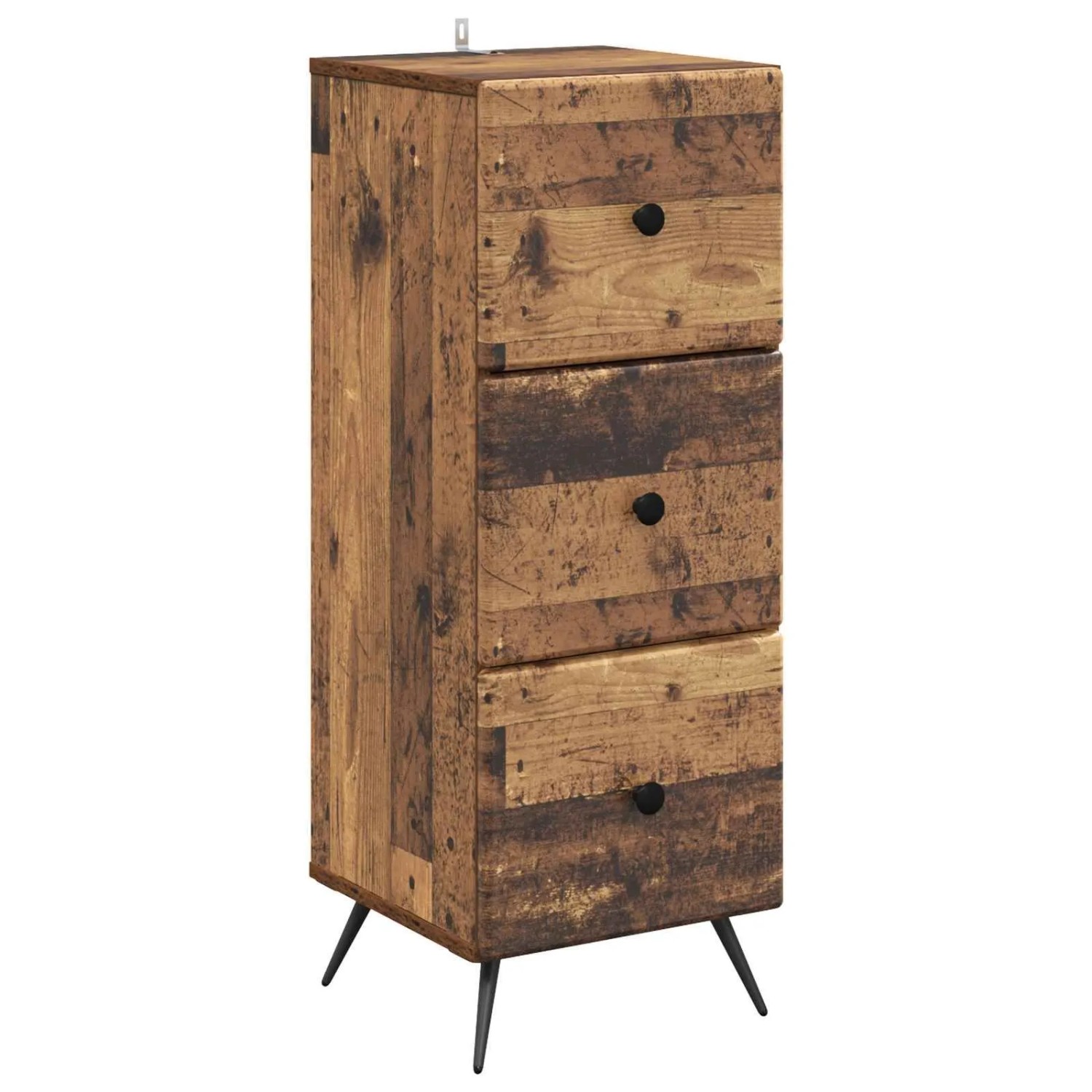 vidaXL Schubladenschrank Altholz 33 x 34,5 x 90 cm Holzwerkstoff 895543