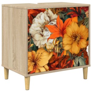 vidaXL Badezimmerschrank GENNEP Sonoma 60 x 40 x 60 cm Holzwerkstoff 8007395