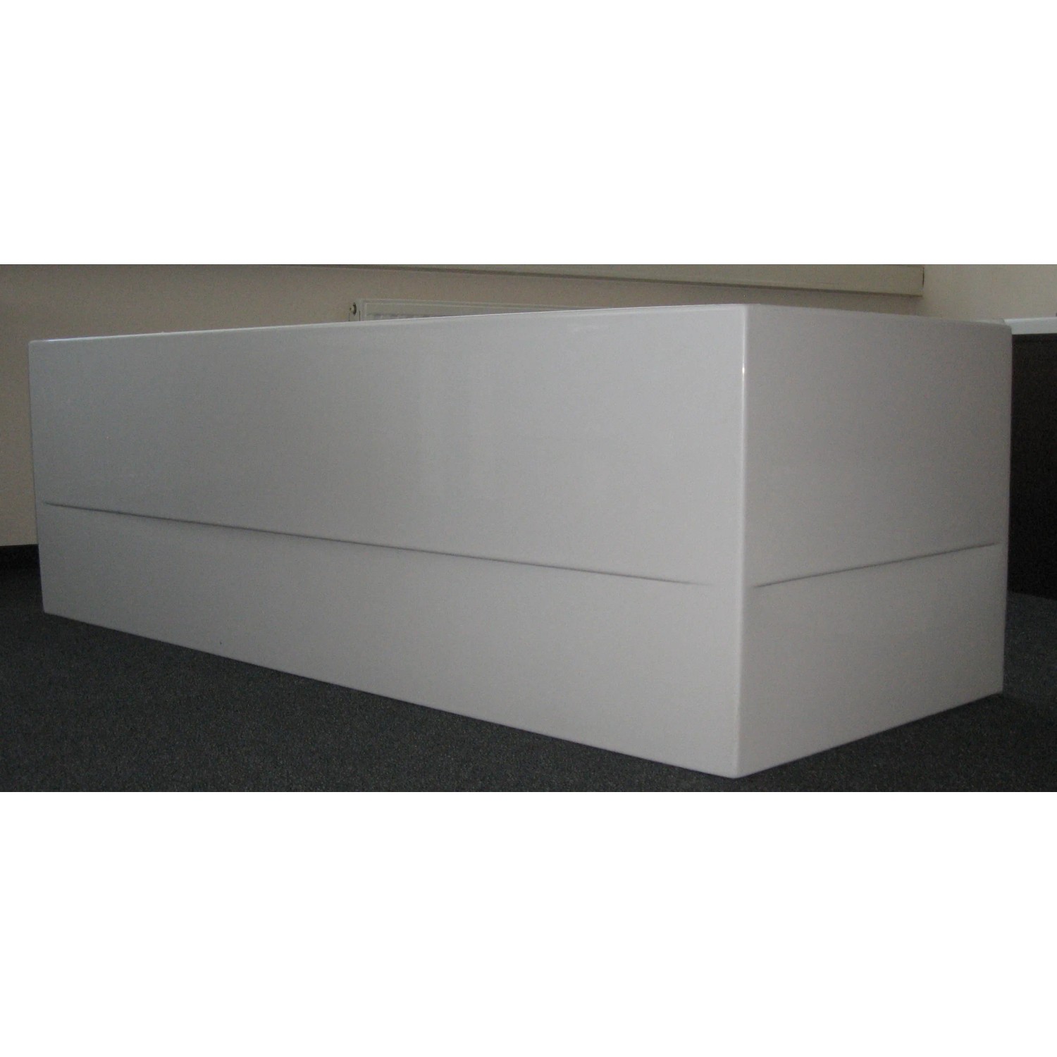 Weiße Acrylschürze für Badewanne Galia I, 160 cm, linke Ausführung.